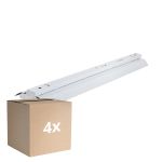 Mehrfachpackung 4x Deckenleuchte Reflektor V2 LED T8 | Geeignet für 2x 120cm LED Röhre
