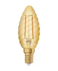 Ledvance Vintage 1906 LED E14 Kerze Gold 1.5W 120lm - 824  | Ersatz Für 12W