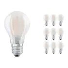 Mehrfachpackung 10x Ledvance CLASSIC LED E27 Birne Fadenlampe Matt 6.5W 806lm - 840 | Ersatz für 60W