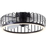 Brilliant Capo Ventilateur Métal Plastique Noir 32W 4200lm - 827-865 CCT | 480mm - Télécommande Dimmable
