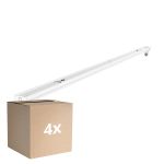 Lot 4x Réglette V2 LED T8 | Convient pour 1x 120cm Tube LED