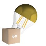 Lot 6x Osram Classic LED E27 Poire Filament Miroir Dorée 4W 400lm - 827 Blanc Très Chaud | Remplacement 35W