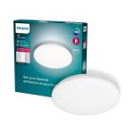 Philips LED Plafonnier Izso Blanc 24W 2500lm - 827-865 Accordable Blanc | Dimmable - Télécommande