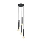 Eglo Suspension Luminaire Corteva Échantillon Noir | IP20 - Convient pour 5x E27 