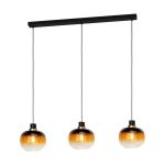 Eglo Suspension Luminaire Oilella Échantillon Noir Dorée | IP20 - Convient pour 3x E27 