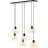 Brilliant Casto Suspension Luminaire Verre Suspension Luminaire Métal Noir Beige | Convient pour 6x E27
