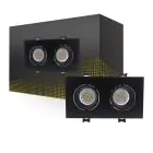 Bright Choice Spot Duo Noir | Diamètre 155x75mm - IP22 - GU10 Fitting