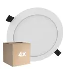 Lot 4x Ledvance Downlight Alu Blanc 16W 1600lm 90D - 830 Blanc Chaud | Diamètre 175IP44 