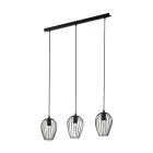 Eglo Suspension Luminaire Newtown Échantillon Noir | IP20 - Convient pour 3x E27 