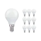 Lot 10x Lustre LED E14 Boule Dépolie 4.5W 470lm - 827 Blanc Très Chaud | Équivalent 40W